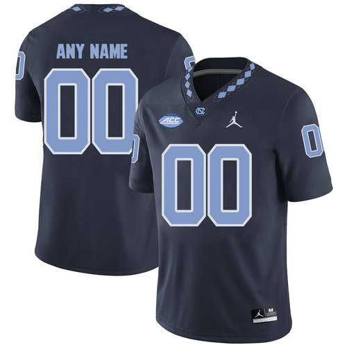 Men%27s North Carolina Tar Heels Customized Black College Football Jersey->customized ncaa jersey->Custom Jersey